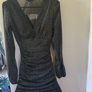 black sparkly homecoming(hoco) dress